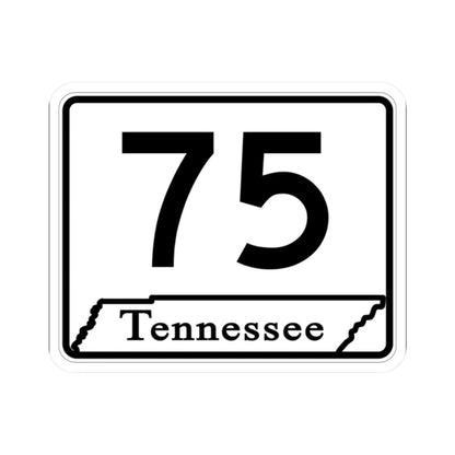 Tennessee 75 (Tennessee) (Road Sign) STICKER Vinyl Kiss-Cut Decal 2 Inch White - The Sticker Space