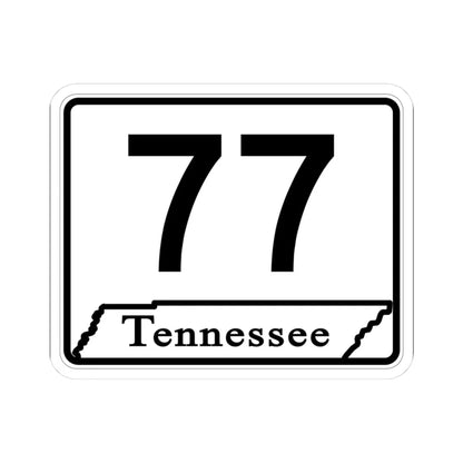 Tennessee 77 (Tennessee) (Road Sign) STICKER Vinyl Kiss-Cut Decal 3 Inch White - The Sticker Space