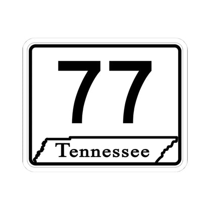 Tennessee 77 (Tennessee) (Road Sign) STICKER Vinyl Kiss-Cut Decal 4 Inch White - The Sticker Space