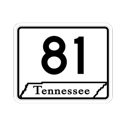 Tennessee 81 (Tennessee) (Road Sign) STICKER Vinyl Kiss-Cut Decal 6 Inch White - The Sticker Space