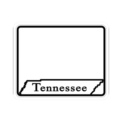 Tennessee blank (Tennessee) (Road Sign) STICKER Vinyl Kiss-Cut Decal 2 Inch White - The Sticker Space