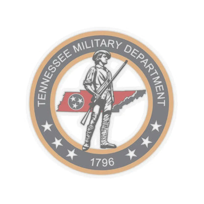 Tennessee Military Department Seal - STICKER Vinyl Kiss-Cut Decal 6 Inch Transparent - The Sticker Space