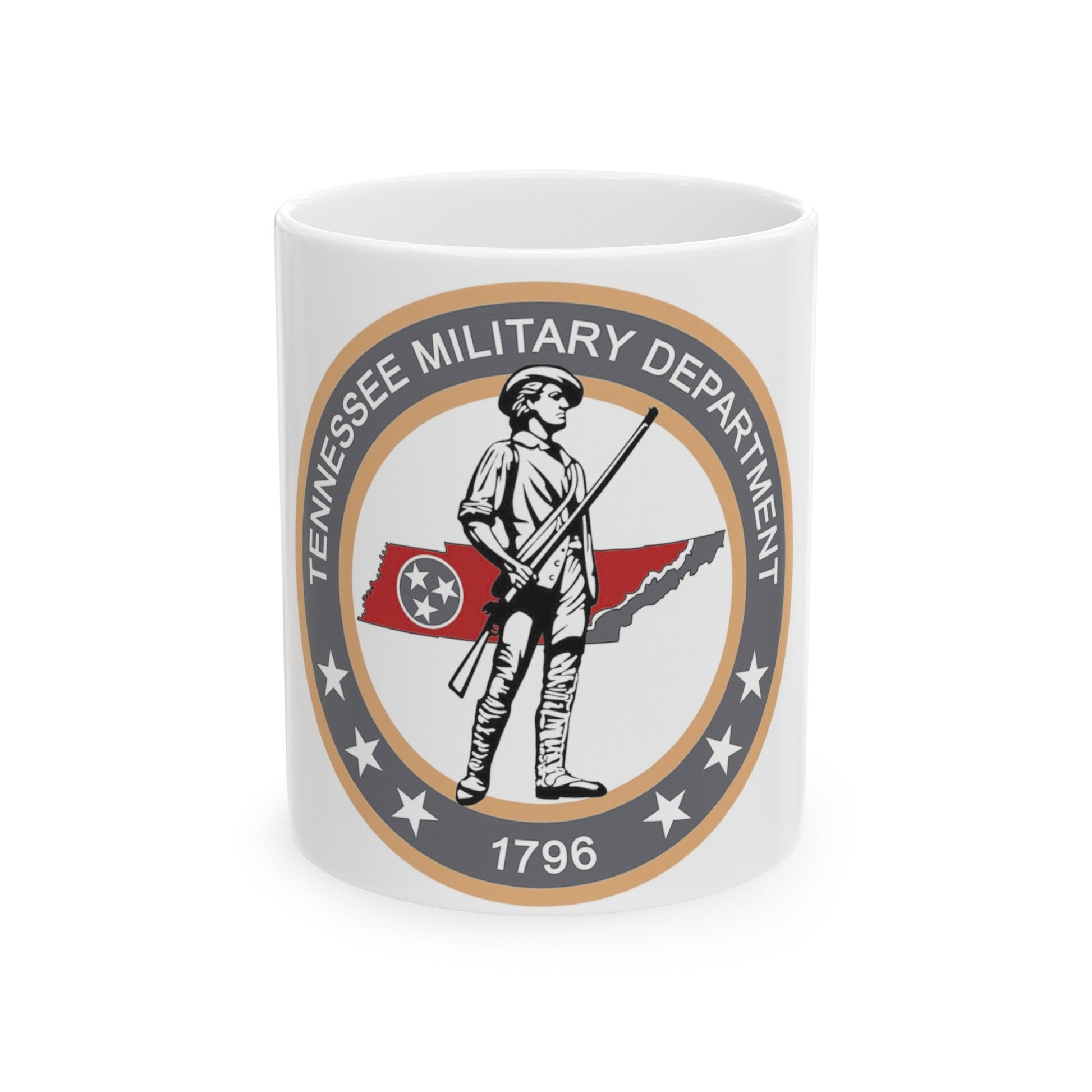 Tennessee Military Department Seal - White Coffee Mug-11oz-The Sticker Space