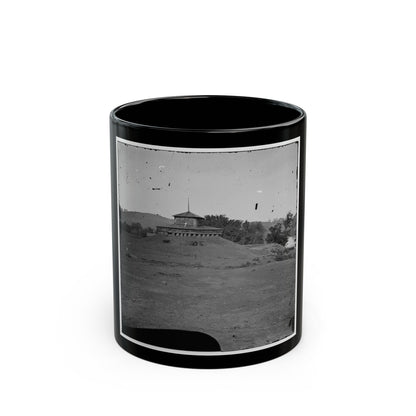 Tennessee River. Blockhouse On The Bank (U.S. Civil War) Black Coffee Mug-11oz-The Sticker Space