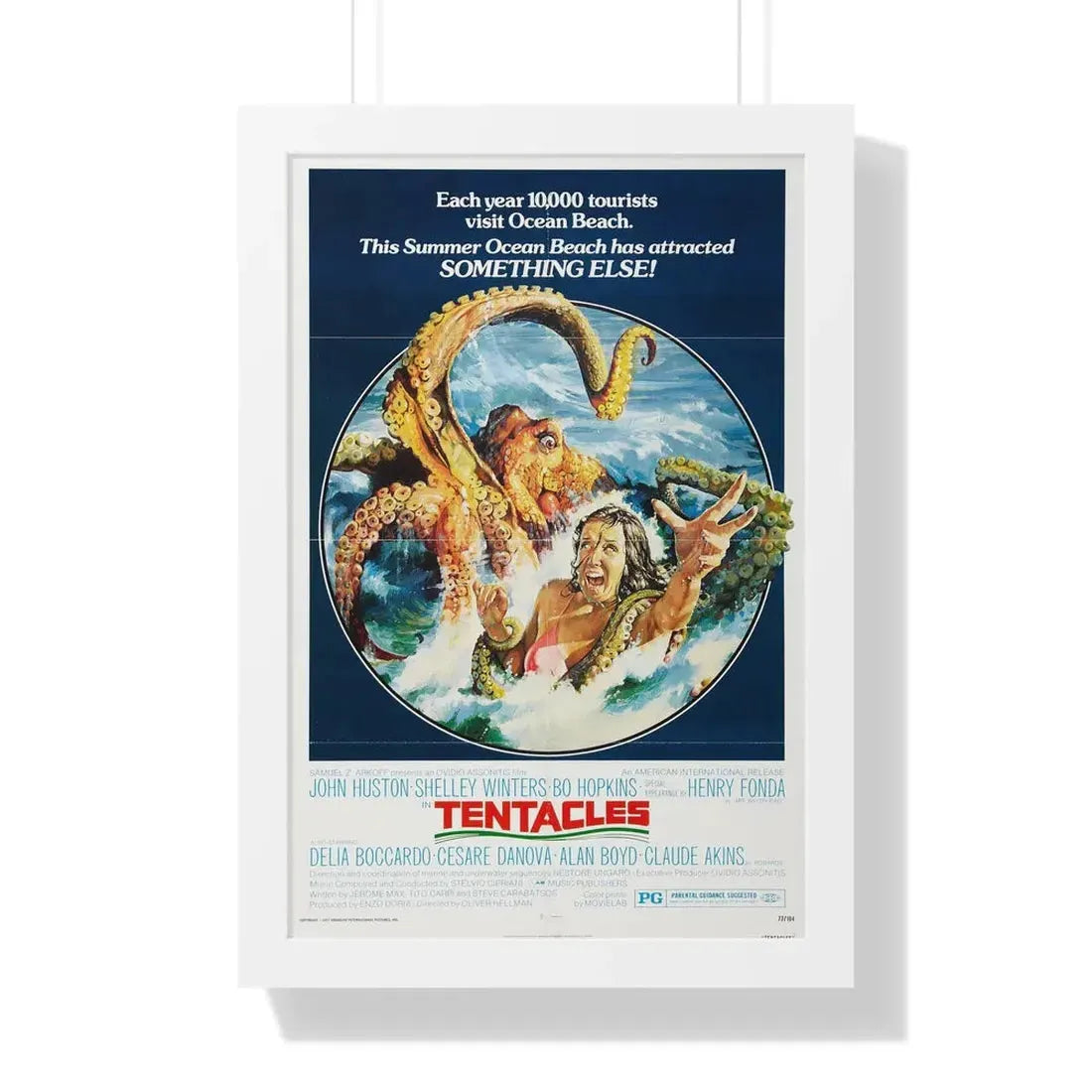 TENTACLES 1977 - Framed Movie Poster 16″ x 24″ White - The Sticker Space