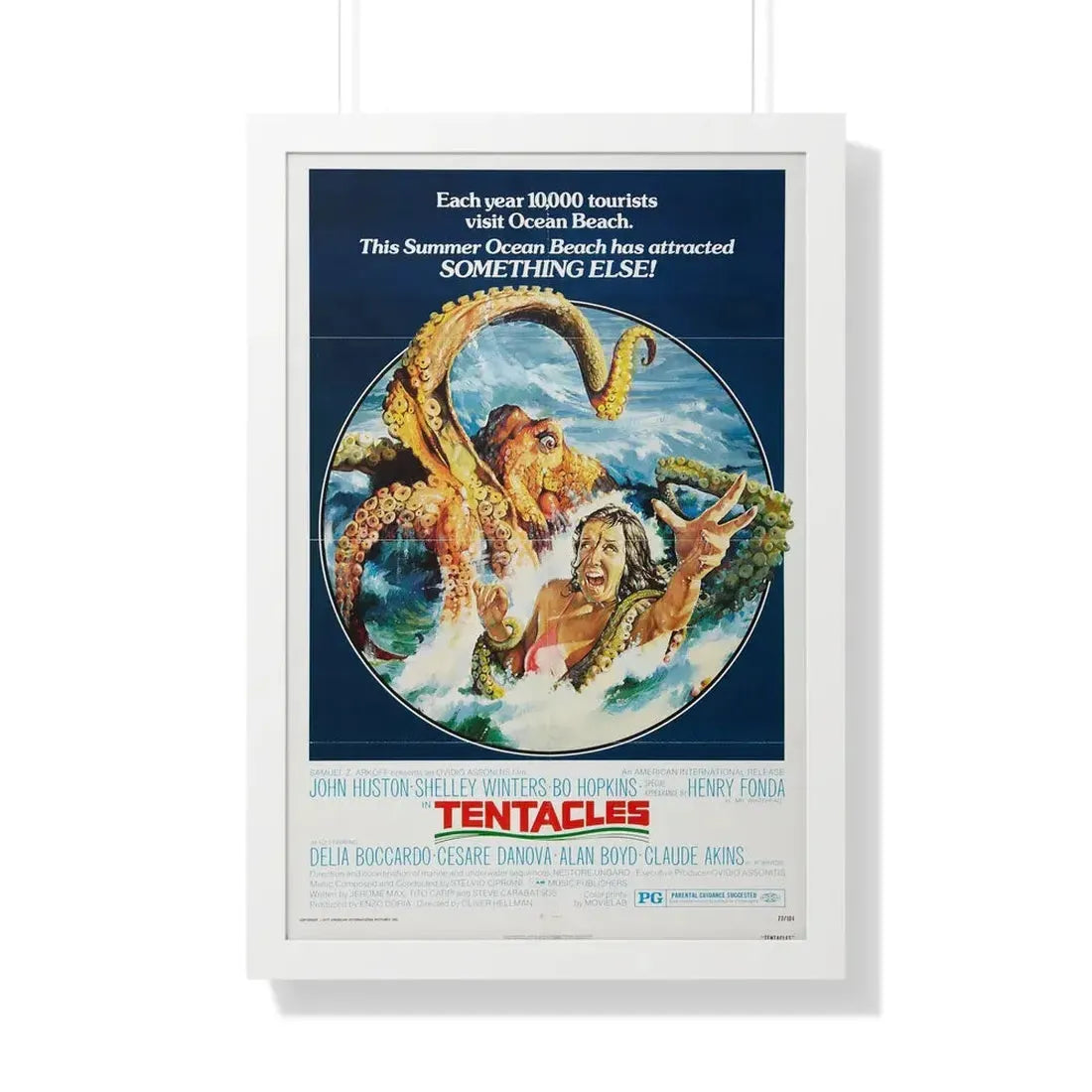 TENTACLES 1977 - Framed Movie Poster 20" x 30" White - The Sticker Space