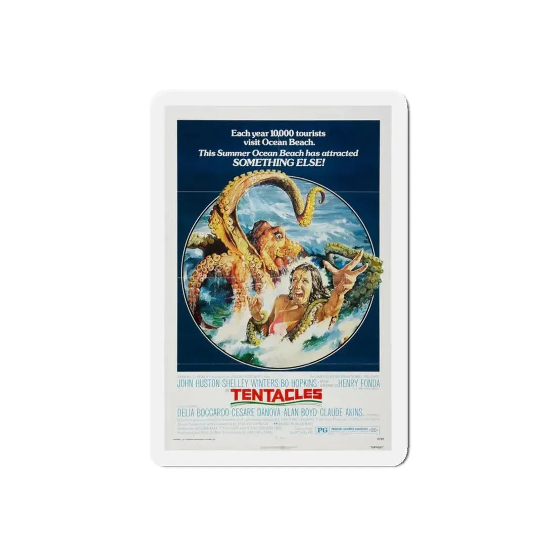 TENTACLES 1977 Movie Poster - Refrigerator Magnet 5 Inch Die-Cut - The Sticker Space