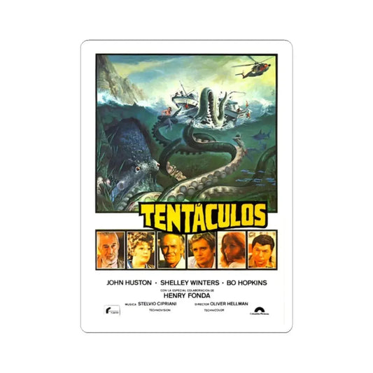 TENTACLES (SPAIN) 1977 Movie Poster - STICKER Vinyl Kiss-Cut Decal 2 Inch White - The Sticker Space