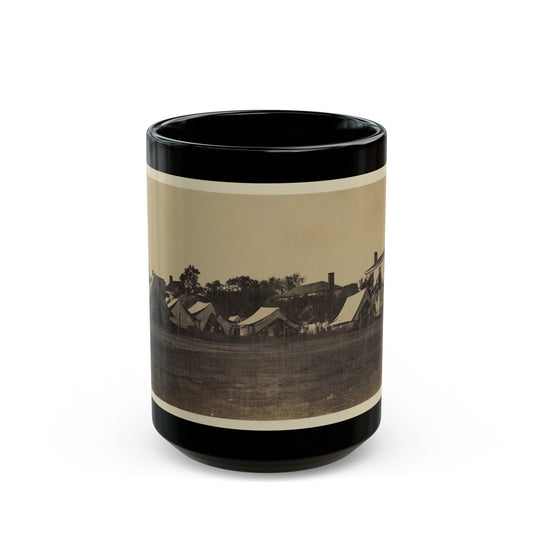 Tents, Possibly Used By Workers At Giesboro Cavalry Depot (U.S. Civil War) Black Coffee Mug-15oz-The Sticker Space