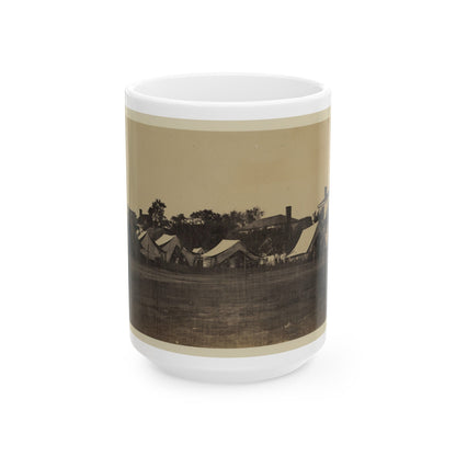 Tents, Possibly Used By Workers At Giesboro Cavalry Depot (U.S. Civil War) White Coffee Mug-15oz-The Sticker Space