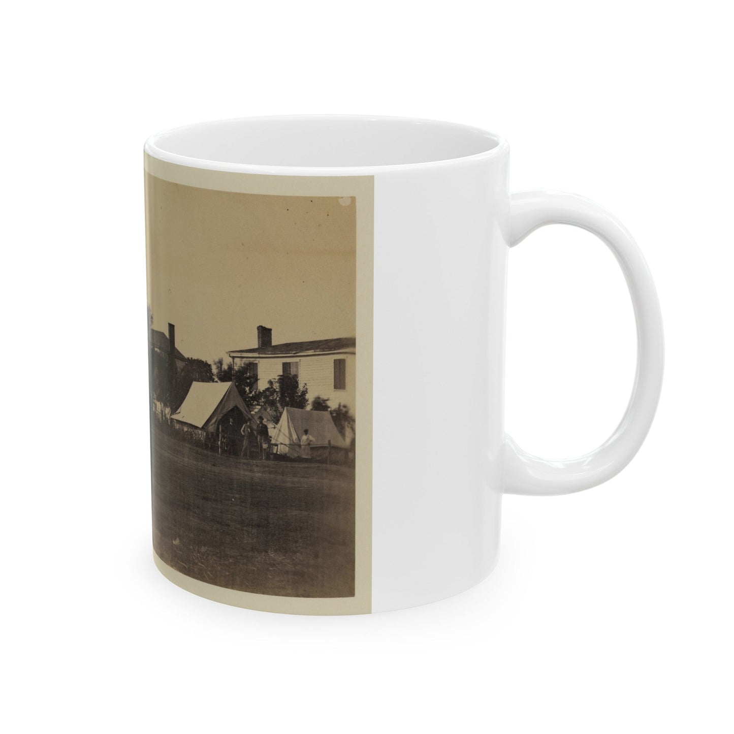 Tents, Possibly Used By Workers At Giesboro Cavalry Depot (U.S. Civil War) White Coffee Mug-The Sticker Space