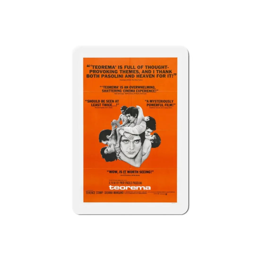 Teorema 1969 Movie Poster Refrigerator Magnet 2 Inch - The Sticker Space