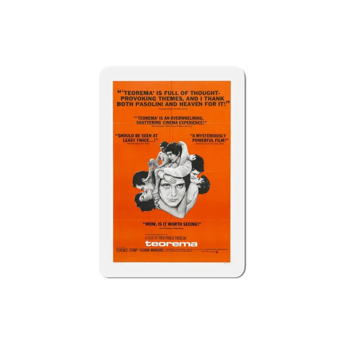 Teorema 1969 Movie Poster Refrigerator Magnet 3 Inch - The Sticker Space