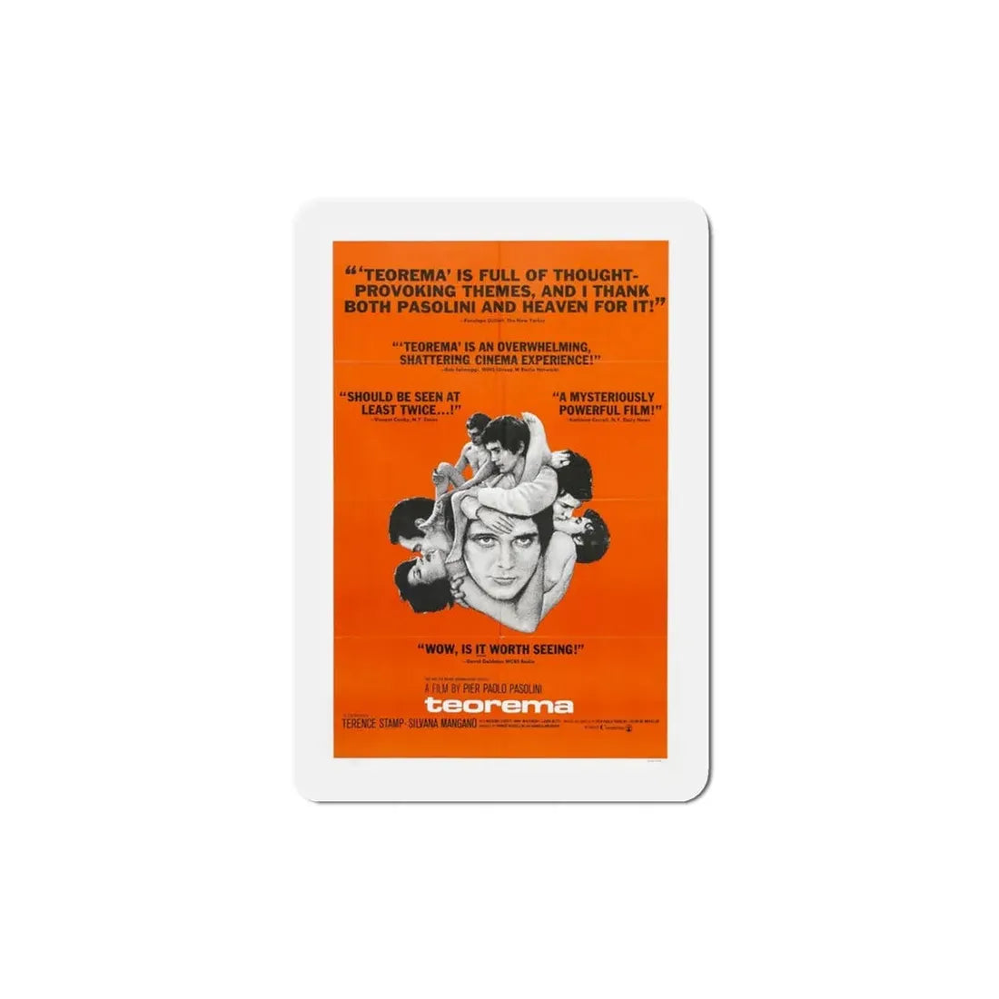 Teorema 1969 Movie Poster Refrigerator Magnet 4 Inch - The Sticker Space