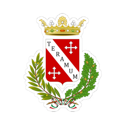 Teramo-Stemma (Italy) (Coat of Arms) STICKER Vinyl Kiss-Cut Decal 4 Inch White - The Sticker Space