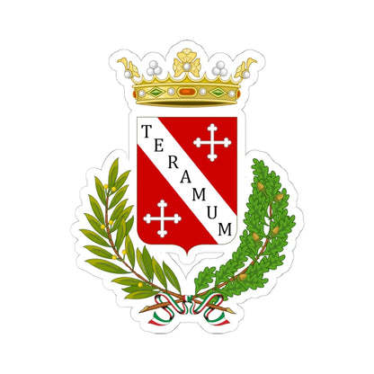 Teramo-Stemma (Italy) (Coat of Arms) STICKER Vinyl Kiss-Cut Decal 6 Inch White - The Sticker Space
