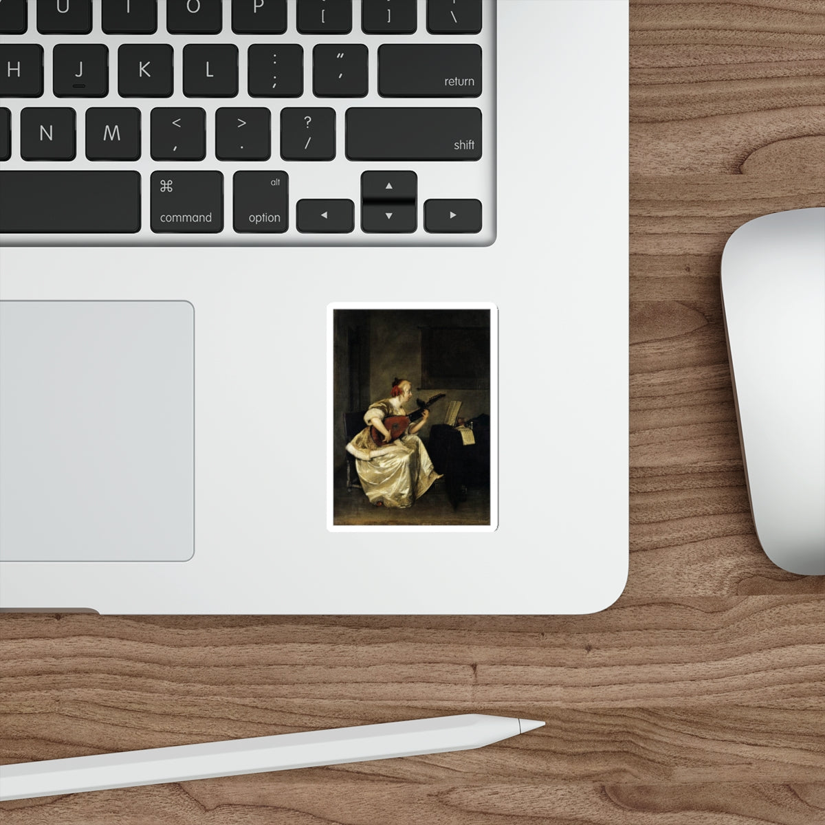 TERBORCH, Gerard - The Lute Player2 (Artwork) STICKER Vinyl Die-Cut Decal-The Sticker Space