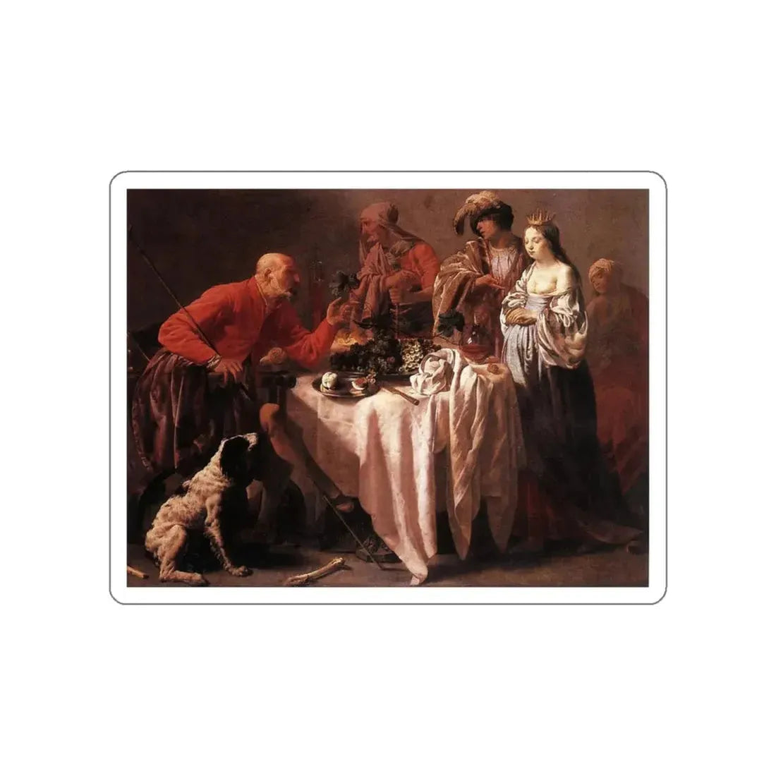 TERBRUGGHEN, Hendrick - Jacob Reproaching Laban (Artwork) STICKER Vinyl Die-Cut Decal White Die-Cut 5 Inch - The Sticker Space