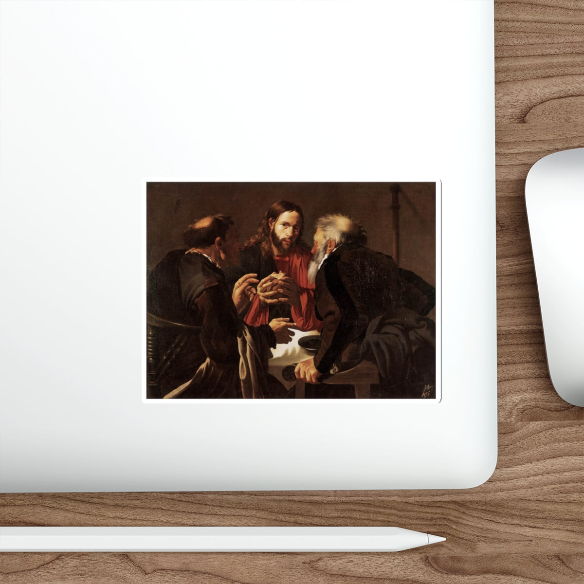 TERBRUGGHEN, Hendrick - Supper at Emmaus (Artwork) STICKER Vinyl Die-Cut Decal-The Sticker Space