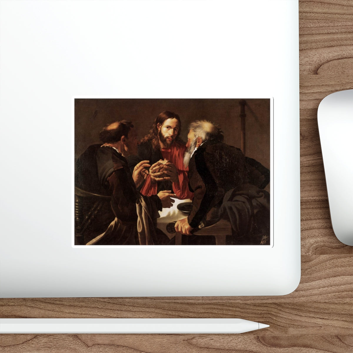 TERBRUGGHEN, Hendrick - Supper at Emmaus (Artwork) STICKER Vinyl Die-Cut Decal-The Sticker Space