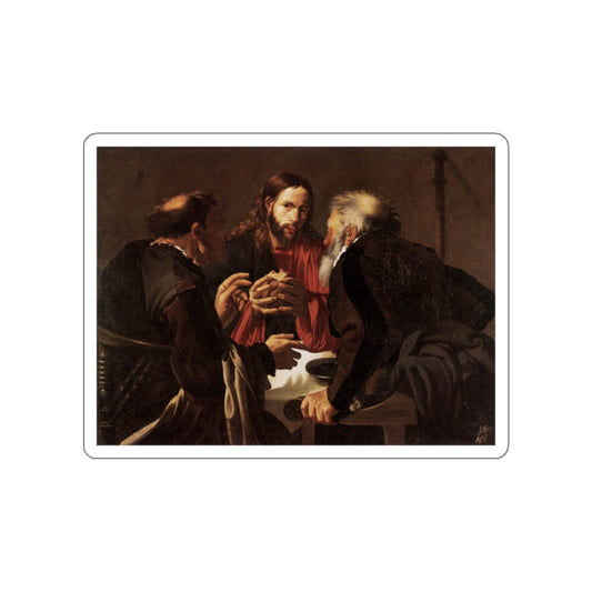 TERBRUGGHEN, Hendrick - Supper at Emmaus (Artwork) STICKER Vinyl Die-Cut Decal-White-The Sticker Space