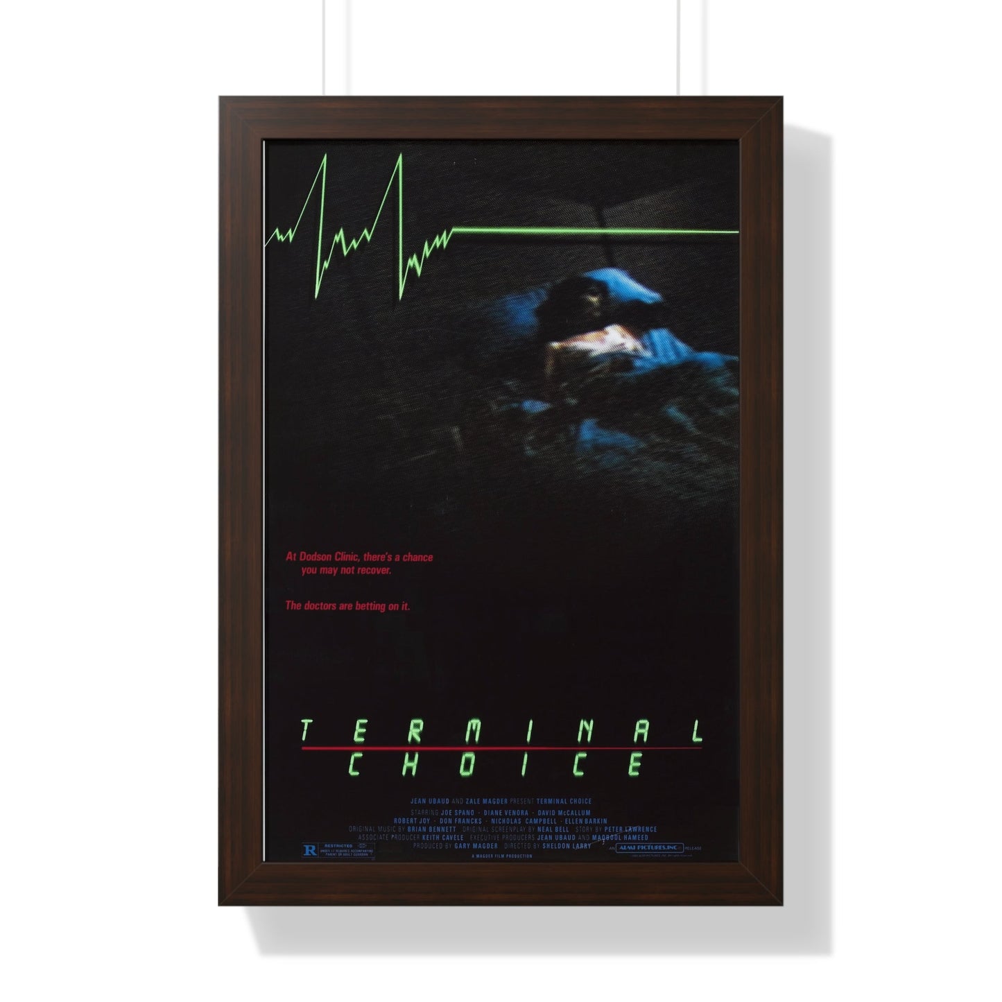 TERMINAL CHOICE (DEATHBED) 1985 - Framed Movie Poster-16″ x 24″-The Sticker Space