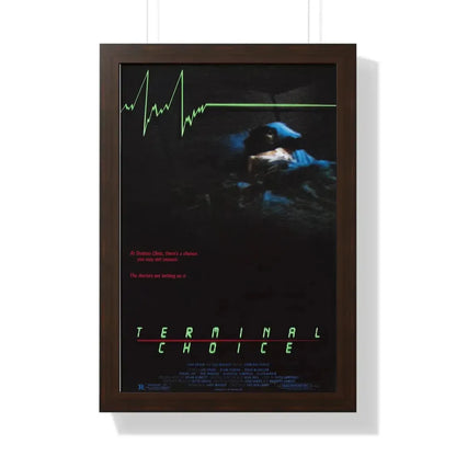 TERMINAL CHOICE (DEATHBED) 1985 - Framed Movie Poster 16″ x 24″ Walnut - The Sticker Space