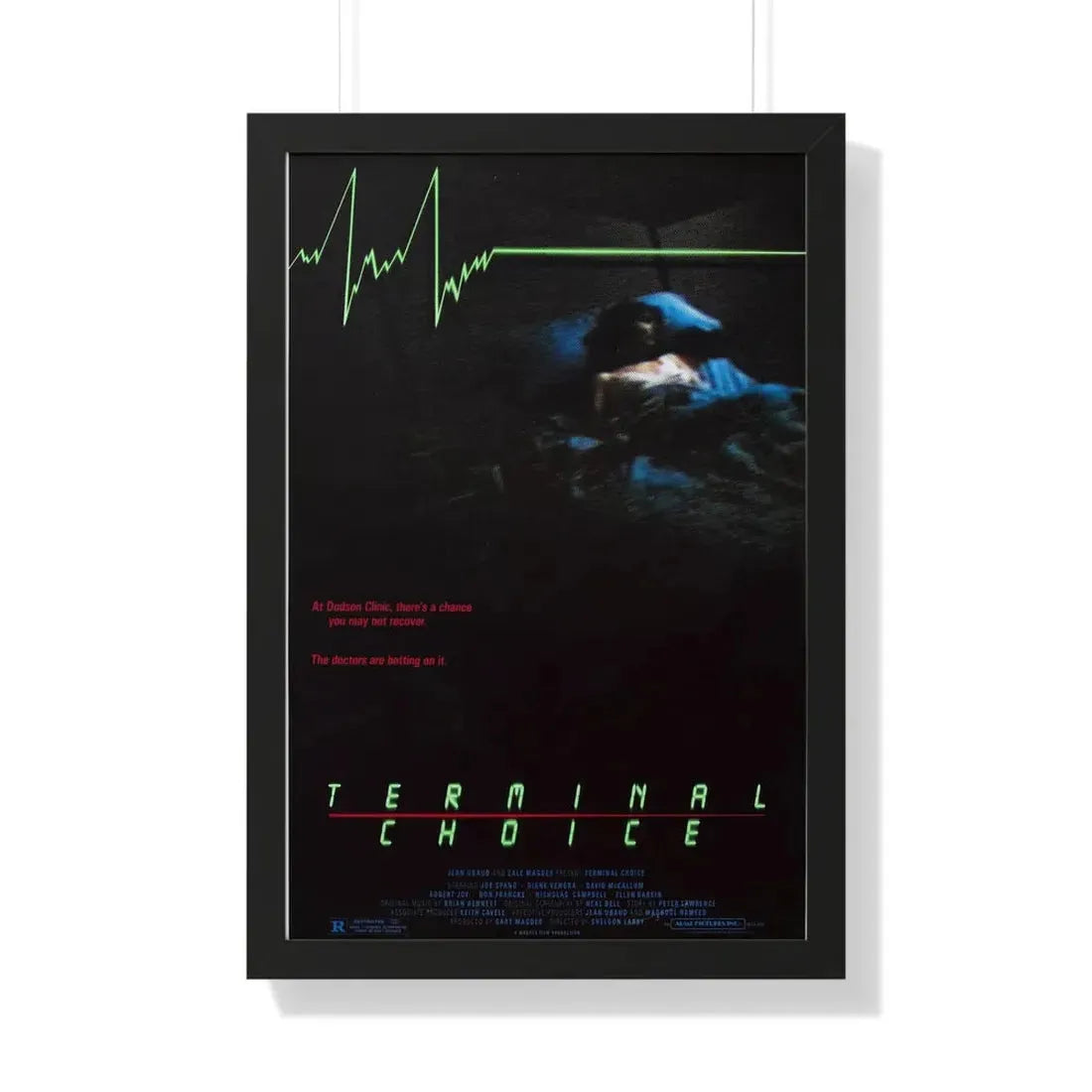 TERMINAL CHOICE (DEATHBED) 1985 - Framed Movie Poster 20" x 30" Black - The Sticker Space