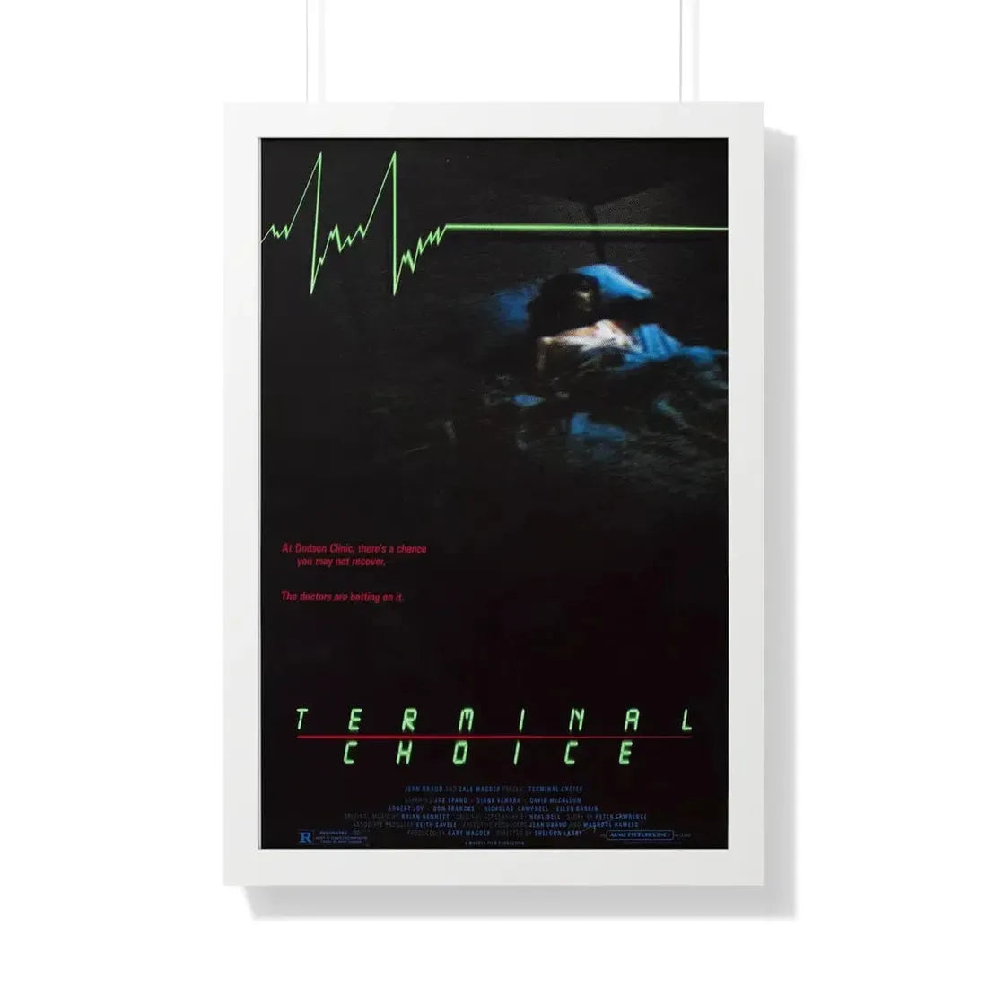 TERMINAL CHOICE (DEATHBED) 1985 - Framed Movie Poster 20" x 30" White - The Sticker Space