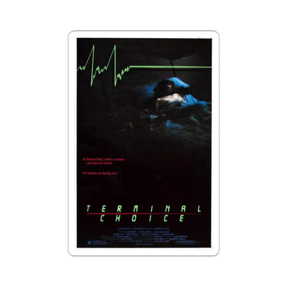 TERMINAL CHOICE (DEATHBED) 1985 Movie Poster - STICKER Vinyl Kiss-Cut Decal 3 Inch White - The Sticker Space
