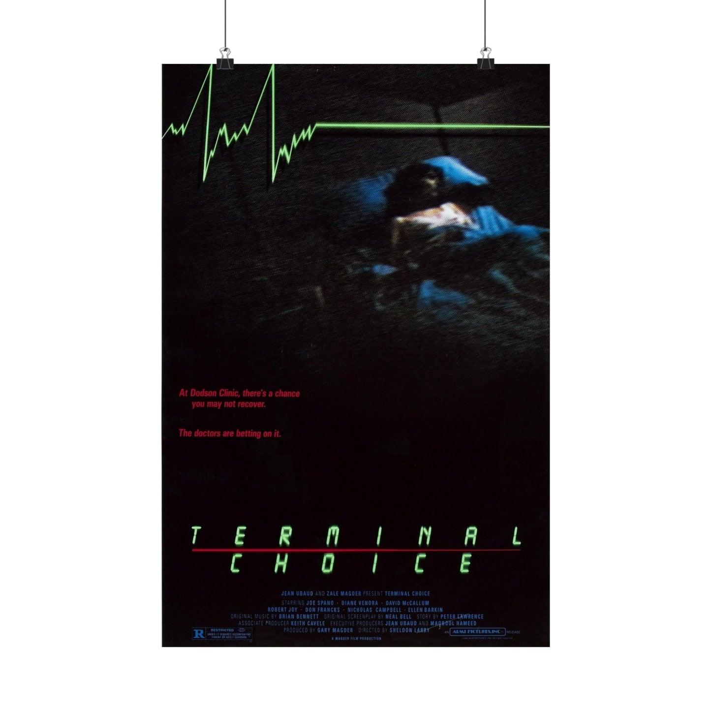 TERMINAL CHOICE (DEATHBED) 1985 - Paper Movie Poster-16″ x 24″-The Sticker Space