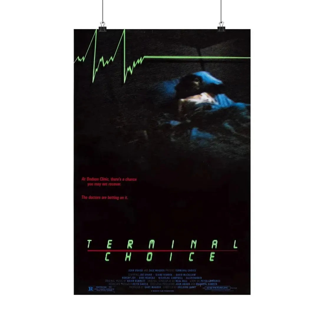 TERMINAL CHOICE (DEATHBED) 1985 - Paper Movie Poster 16″ x 24″ Matte - The Sticker Space