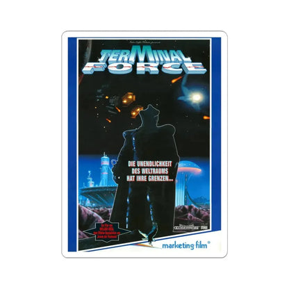 TERMINAL FORCE (GALAXIS) 1995 Movie Poster - STICKER Vinyl Kiss-Cut Decal 4 Inch White - The Sticker Space