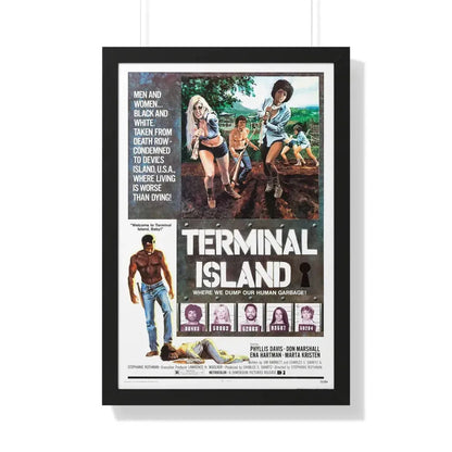 TERMINAL ISLAND 1973 - Framed Movie Poster 20" x 30" Black - The Sticker Space