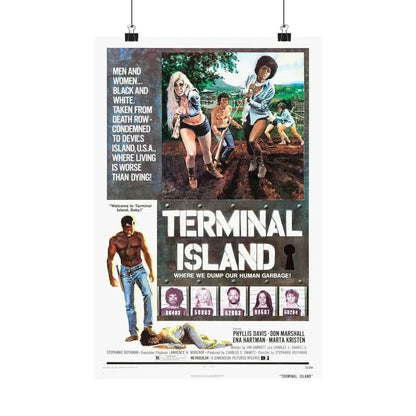 TERMINAL ISLAND 1973 - Paper Movie Poster 12″ x 18″ Matte - The Sticker Space