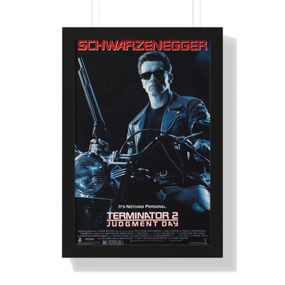 TERMINATOR 2 JUDGMENT DAY 1991 - Framed Movie Poster 16″ x 24″ Black - The Sticker Space