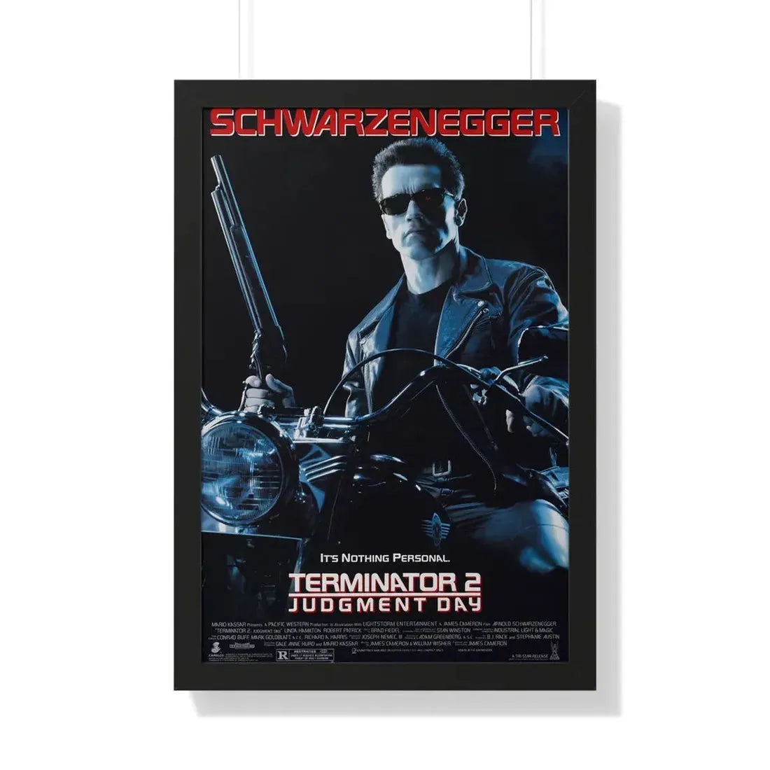 TERMINATOR 2 JUDGMENT DAY 1991 - Framed Movie Poster 20" x 30" Black - The Sticker Space