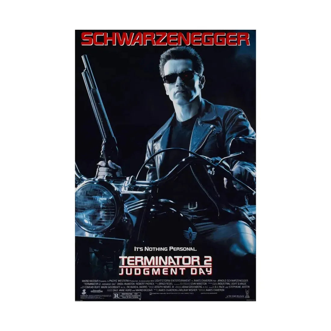 TERMINATOR 2 JUDGMENT DAY 1991 - Paper Movie Poster - The Sticker Space