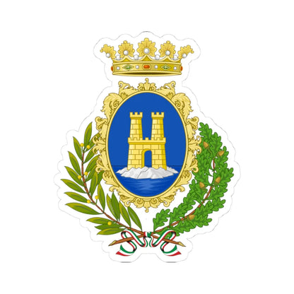 Termoli-Stemma (Italy) (Coat of Arms) STICKER Vinyl Kiss-Cut Decal 3 Inch White - The Sticker Space