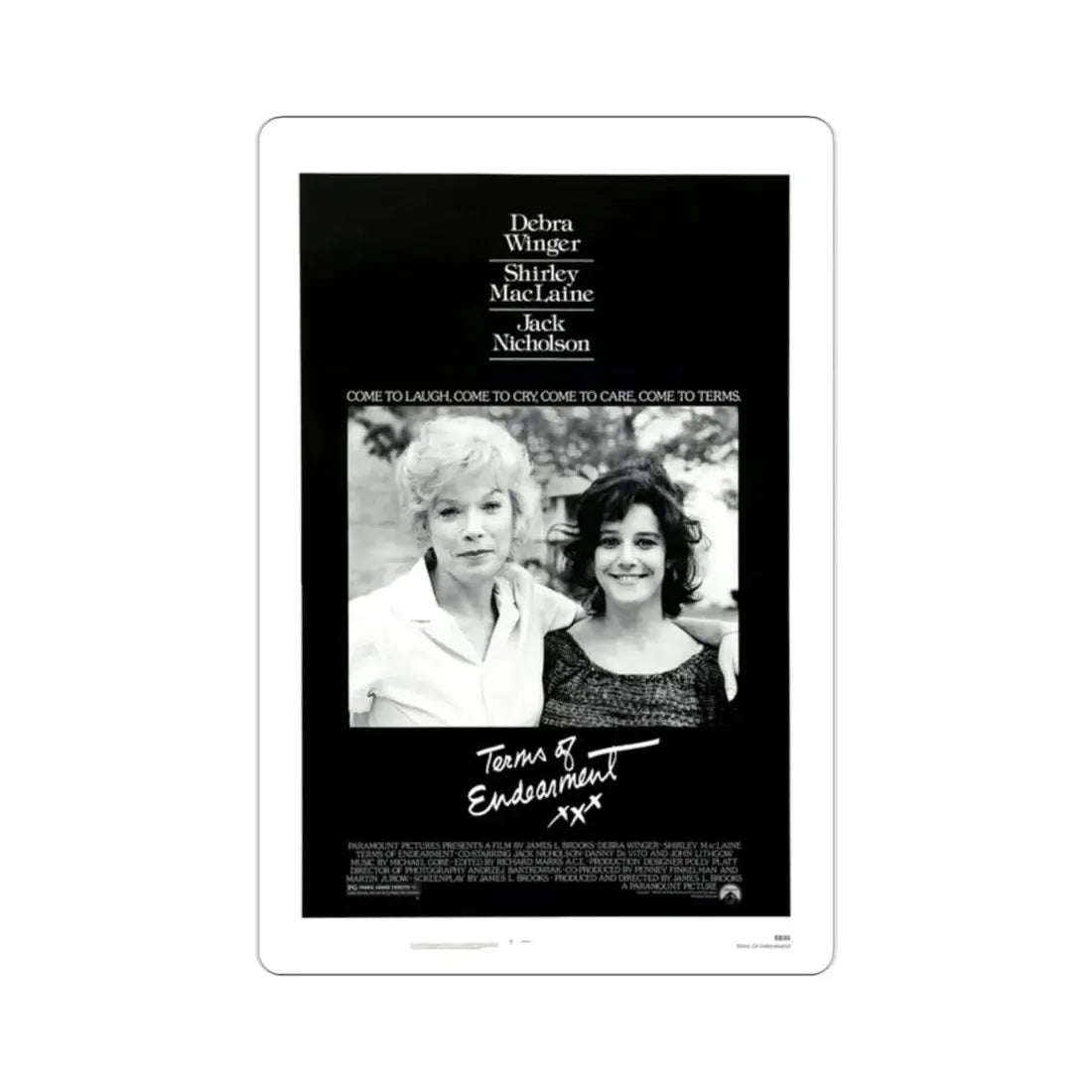 Terms of Endearment 1983 Movie Poster STICKER Vinyl Die-Cut Decal 2 Inch - The Sticker Space