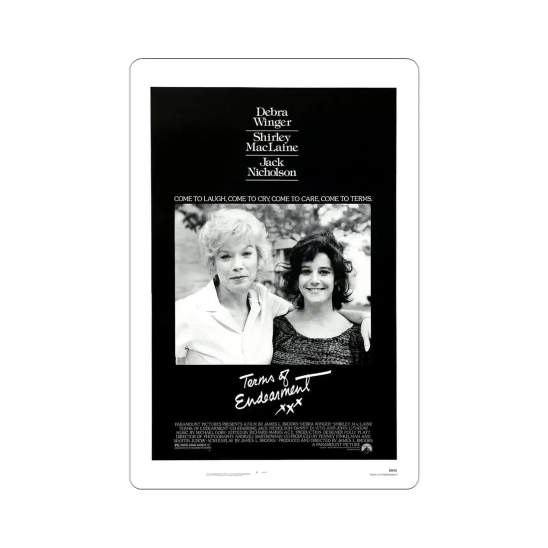 Terms of Endearment 1983 Movie Poster STICKER Vinyl Die-Cut Decal 3 Inch - The Sticker Space