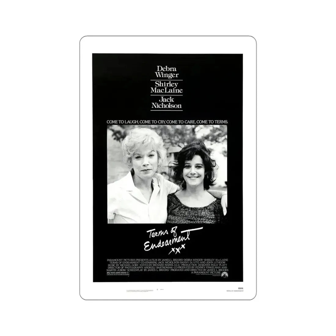 Terms of Endearment 1983 Movie Poster STICKER Vinyl Die-Cut Decal 5 Inch - The Sticker Space