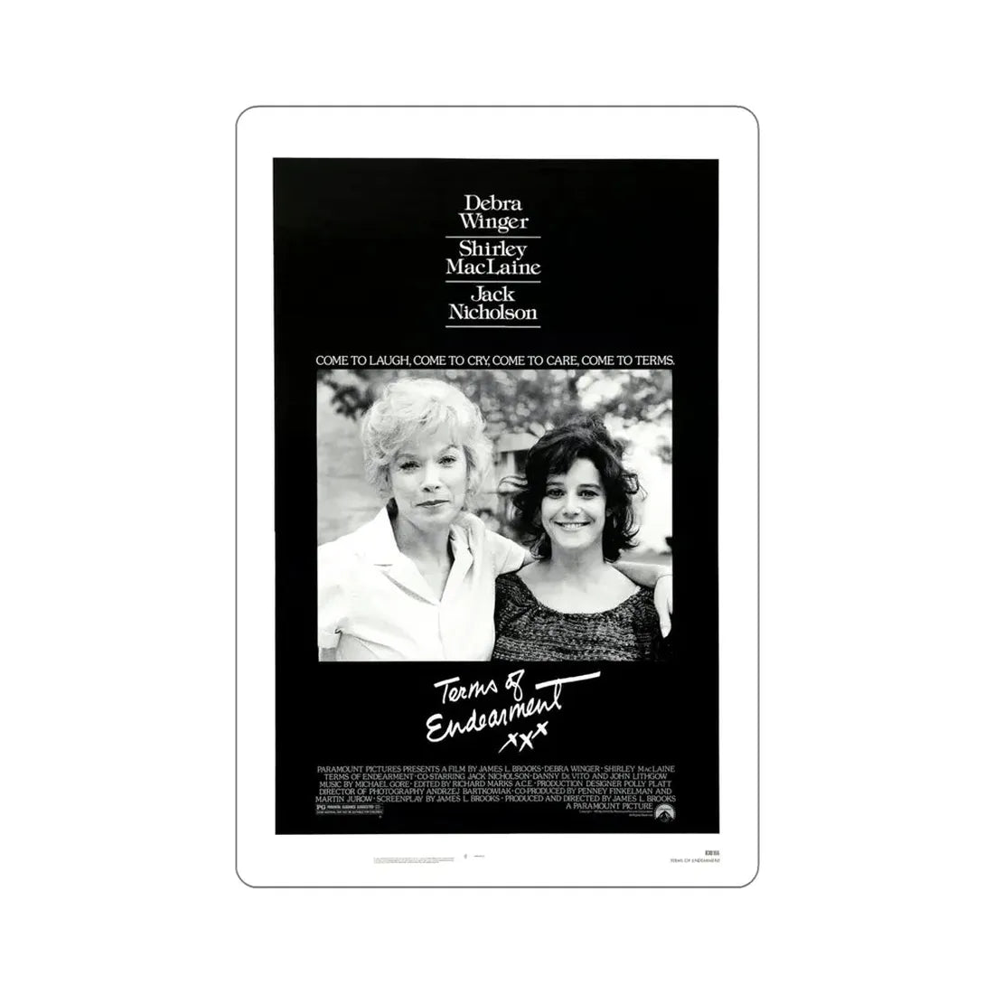 Terms of Endearment 1983 Movie Poster STICKER Vinyl Die-Cut Decal 6 Inch - The Sticker Space