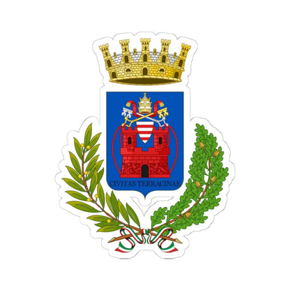 Terracina-Stemma (Italy) (Coat of Arms) STICKER Vinyl Kiss-Cut Decal 6 Inch White - The Sticker Space