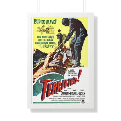 TERRIFIED 1962 - Framed Movie Poster 20" x 30" White - The Sticker Space