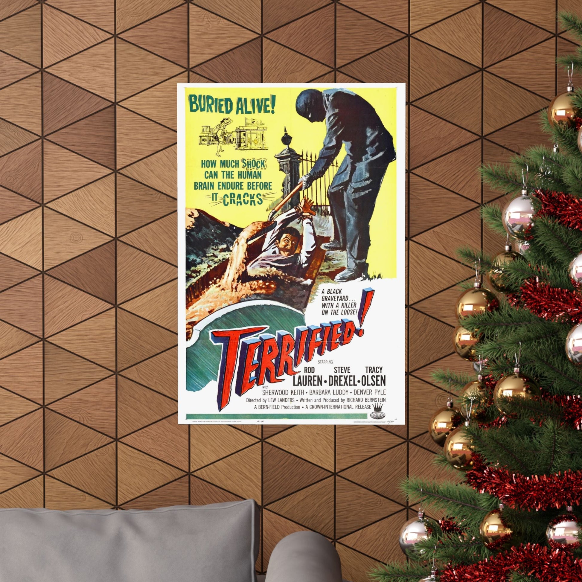 TERRIFIED 1962 - Paper Movie Poster-The Sticker Space