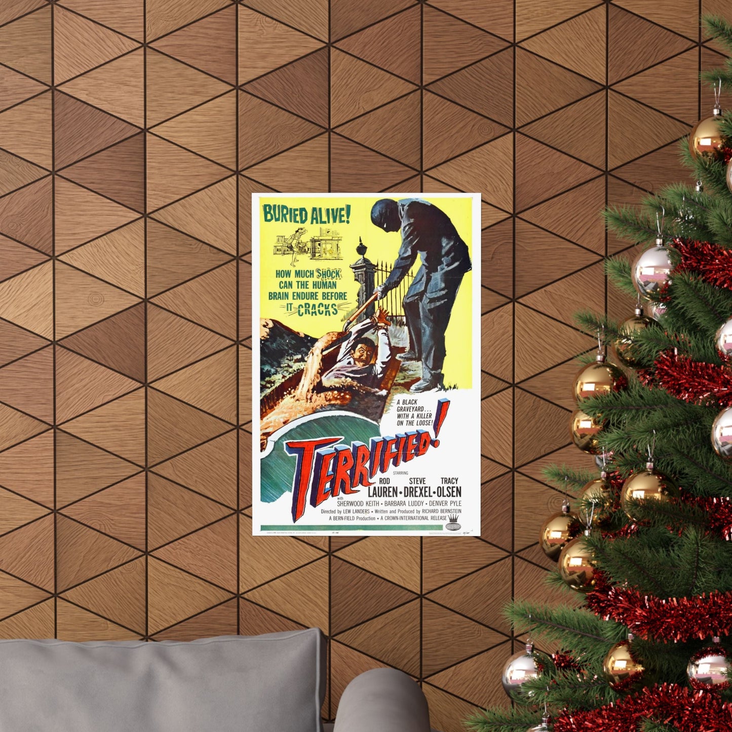 TERRIFIED 1962 - Paper Movie Poster-The Sticker Space