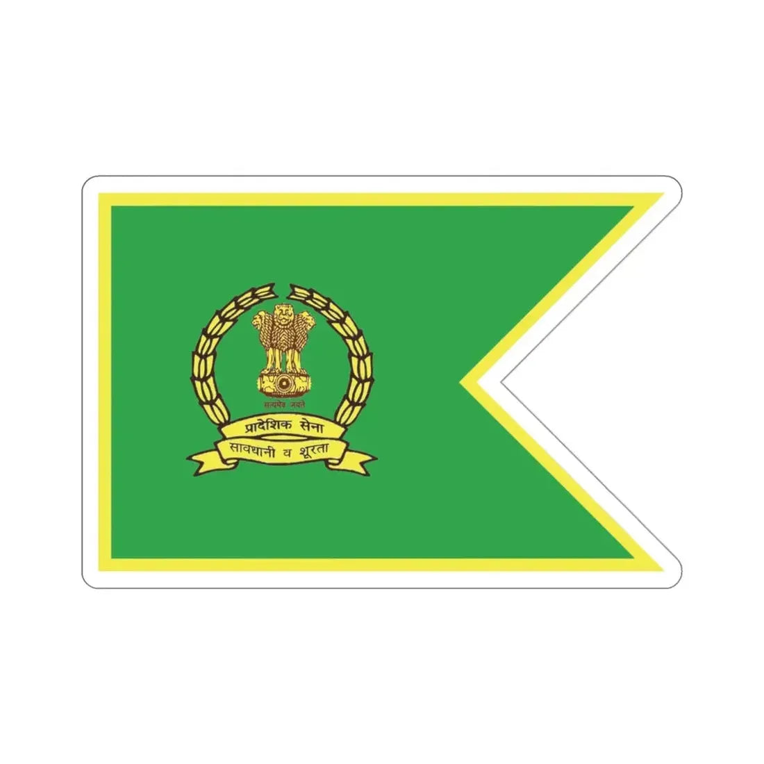 Territorial Army Flag (India) STICKER Vinyl Die-Cut Decal 3 Inch - The Sticker Space