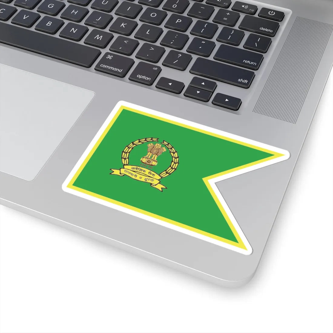 Territorial Army Flag (India) STICKER Vinyl Kiss-Cut Decal - The Sticker Space