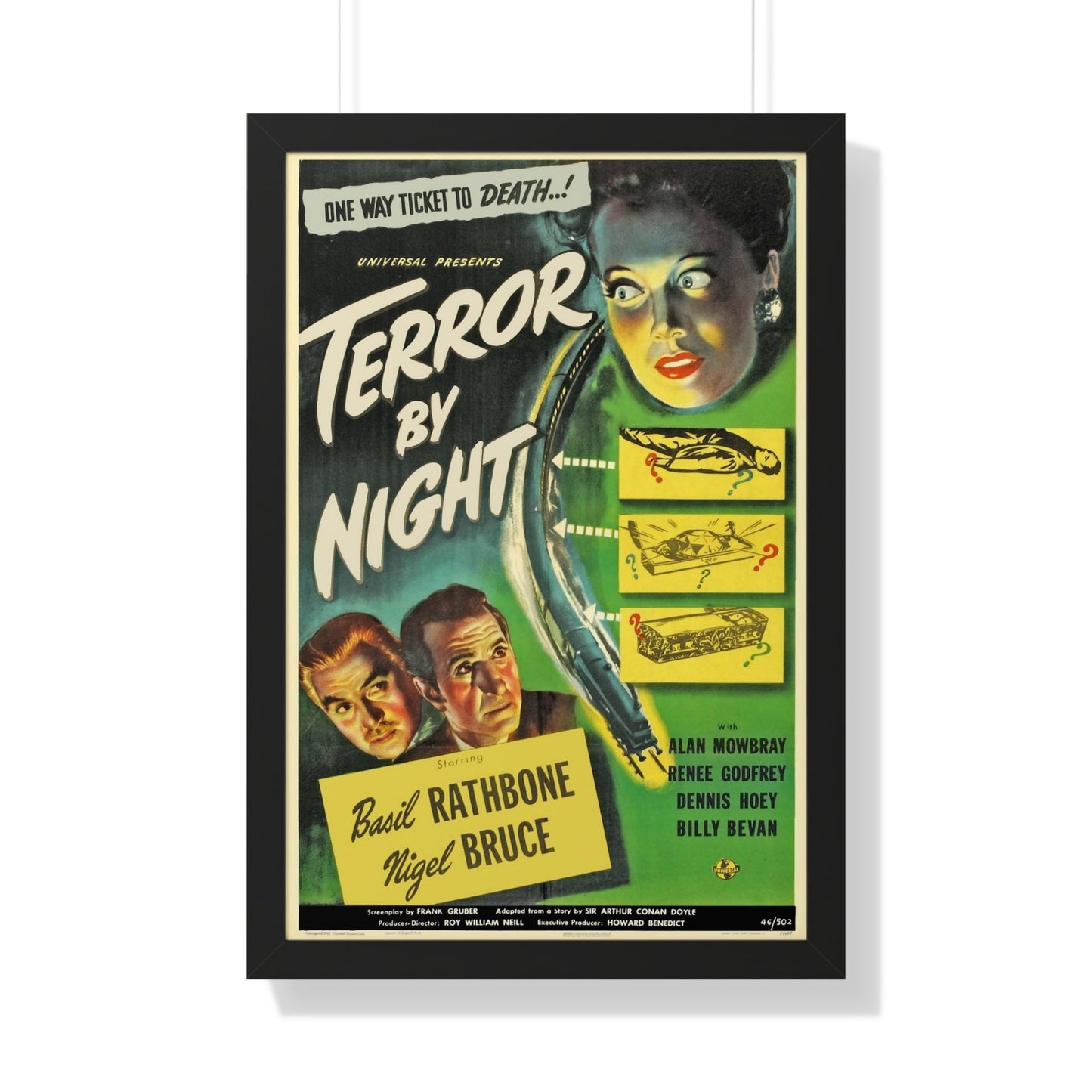 TERROR BY NIGHT 1946 - Framed Movie Poster-20" x 30"-The Sticker Space